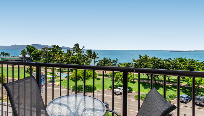 The view from one of our balconies at Aquarius on the Beach Townsville